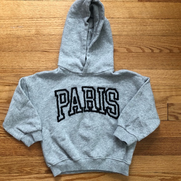 Zara Other - Zara Paris Gray Hooded Sweatshirt